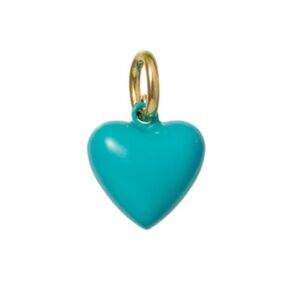Roxanne Assoulin The Mini Puffy Heart Charm - Dark Turquoise